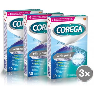 Corega Whitening tabs 3x 30 ks – Sleviste.cz