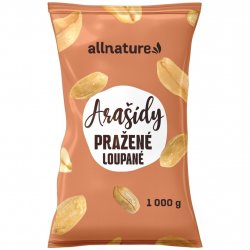 Allnature arašídy loupané pražené nesolené 1 kg