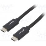 Qoltec 52361 USB 20, USB C vidlice,z obou stran, 1m, černý