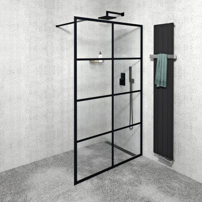 Gelco CURE BLACK sprchová zástěna 1200mm, čiré sklo – Zboží Mobilmania
