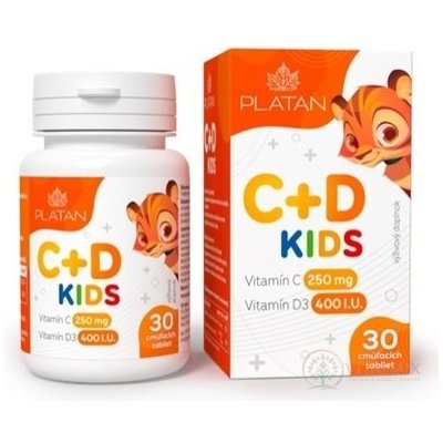 Platan Vitamin C + D KIDS 30 tablety – Hledejceny.cz