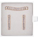 Franco Bene Pozlacený set Crystal náhrdelník a náušnice bílý 1429 – Hledejceny.cz