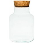 ecoglassworks Skleněná dóza Helenium s korkovým špuntem, 14x20 cm – Hledejceny.cz