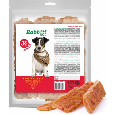 JK Animals Meat Snack Rabbit fillets, 94% sušené králičí maso 500 g – Zboží Mobilmania