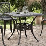 OMAXI 475496 Zahradní stůl černý 80 x 80 x 75 cm litý hliník – Hledejceny.cz