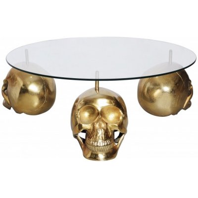 Noble Home Skleněný konferenční stolek Skull