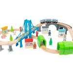 Small Foot Dřevěná vláčkodráha s mosty a tunely – Zboží Mobilmania