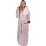 Světle růžový luxusní dlouhý župan na kojení z extra froté MOŘSKÝ SVĚT A MUŠLIČKY 1ZF3023 růžová – Hledejceny.cz