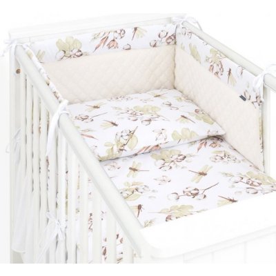Mamo Tato Mantinel s povlečením 3D sada Velvet Vážka ecru/bílá 135 x 100 cm – Hledejceny.cz