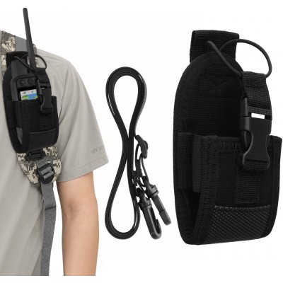 Pouzdro (na opasek) pro Garmin Alpha 300 200 100 / GPSMAP 67i 65s 66i 79s 79sc kwmobile na batoh a kufr nylonové - černá | Zboží Auto