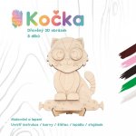 WoodBorn Kočka Dřevěná 3D omalovánka – Hledejceny.cz