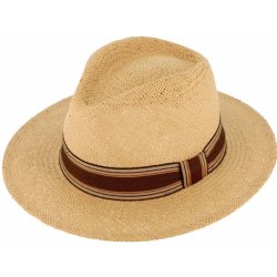 Fiebig Headwear since 1903 Letní fedora klobouk Traveller Fedora Tropez béžový