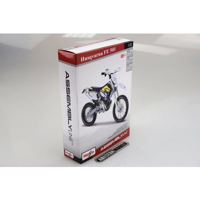 Maisto motorka Kit Husqvarna FE 501 modro žlutá 1:12 – Zbozi.Blesk.cz