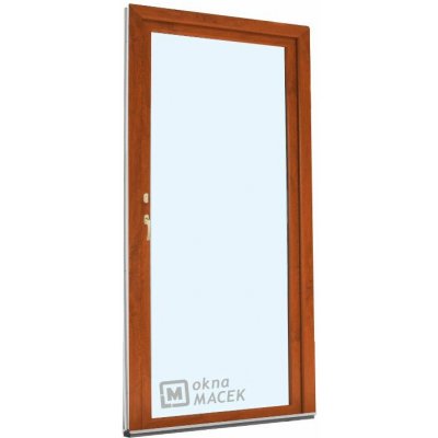 Kömmerling balkonové dveře 70 AD OS levé zlatý dub/bílá 90 x 230 cm oboustranná klika + FAB + hliníkový práh – Hledejceny.cz