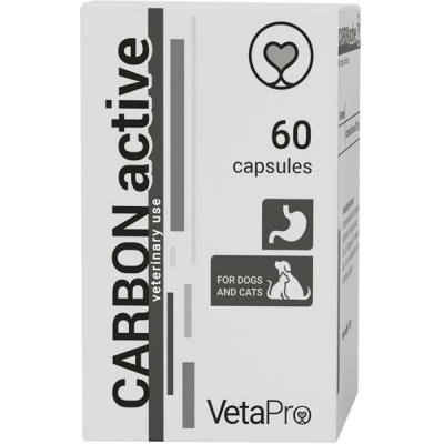 VetaPro CarbonActive tráviaci adsorbent pre psov a mačky 60 kapsúl – Hledejceny.cz