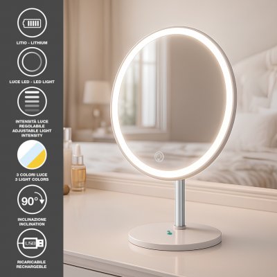 Beper P302VIS051 dobíjecí kosmetické zrcátko s LED osvětlením – Hledejceny.cz