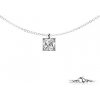 Náhrdelník Šperky4U Ocelový náhrdelník se čtvercovým zirkonem OPD0344-ST