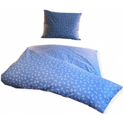 Lina Souprava modrá s bílými peříčky 50% prachového peří zbytek obsahuje kvalitní husí drané peří 140x200 70x90 – Hledejceny.cz