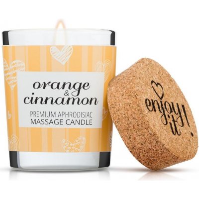 Masážní svíčka MAGNETIFICO ENJOY IT! Orange and Cinnamon 70 ml