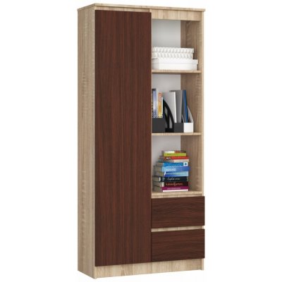 Ak furniture Rexa 80 cm dub sonoma/wenge – Zboží Mobilmania