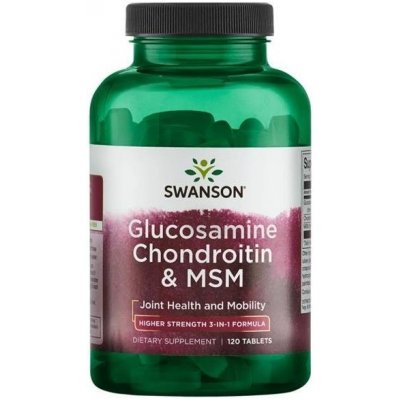 Swanson Glukozamina Chondroityna i MSM Higher Strength 120 tablet