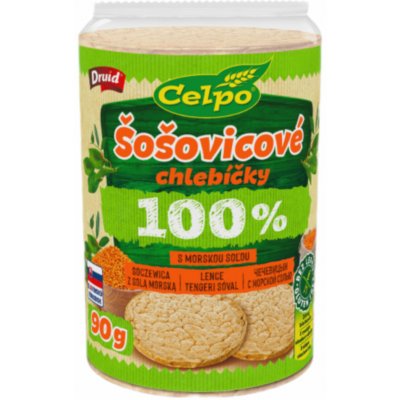 Celpo Celozrnné chlebíčky čočkové s mořskou solí 90 g – Zboží Dáma