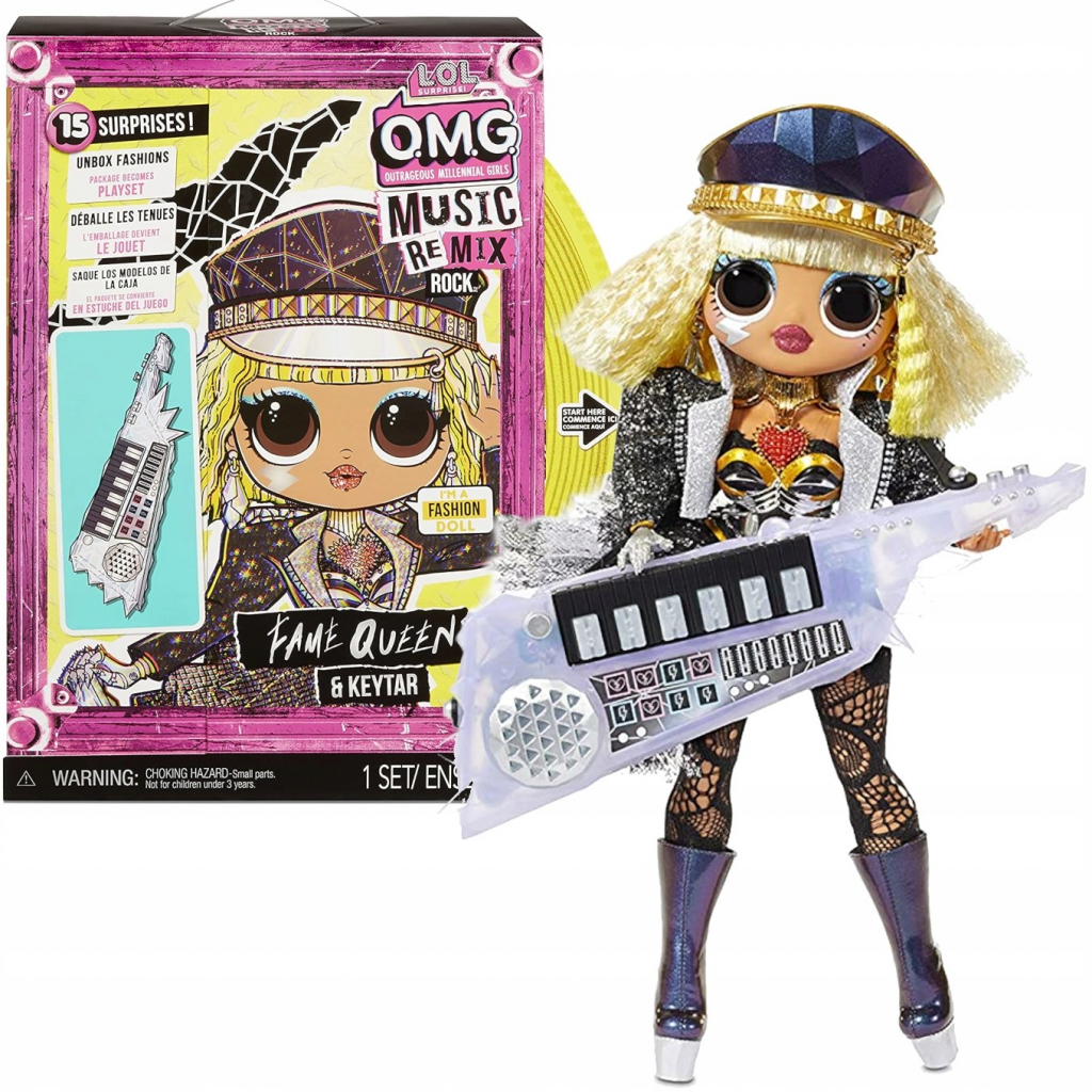MGA LOL Surprise! OMG ReMix Rock Velká ségra Fame Queen s klávesami