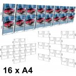 A-Z Reklama CZ Cocktail Brochure Wall držák na letáky set 16 x A4 – Zboží Dáma