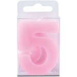 Stadter Svíčka ve tvaru číslice 5 mini růžová – Sleviste.cz