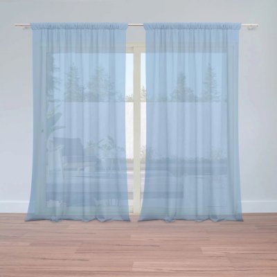 Záclony Modrá 3: 2 ks - 150x250 cm - Sablio – Hledejceny.cz