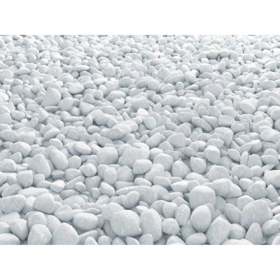 Mramorové oblázky Carrara 40 - 60 mm, 15 kg/pytel bílé