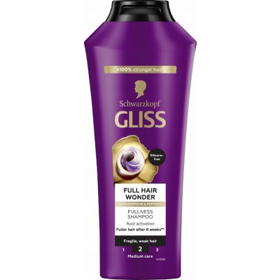 Schwarzkopf Gliss Full Hair Wonder regenerační šampon pro oslabené vlasy 400 ml – Zboží Dáma