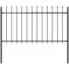 Branka Zahradní plot s hroty ocelový 1,7 x 1 m černý - Default Title