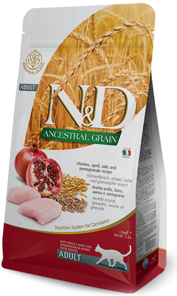 N&D Ancestral Grain Adult Chicken & Pomegranate Pro dospělé kočky 1,5 kg