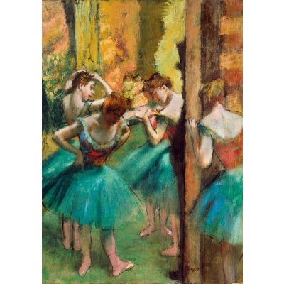 BlueBird Degas tanečníci růžová a zelená 1890 1000 dílků – Zboží Mobilmania