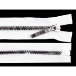 Zip kostěný dělitelný No 5 - čtvercové zoubky barva bílá - stříbrná délka 50 cm – Hledejceny.cz