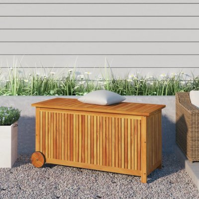 zahrada-XL box s kolečky 113 x 50 x 58 cm masivní akácie – Zboží Mobilmania