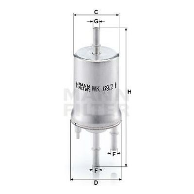 MANN-FILTER WK69/2 pro vozy AUDI;SEAT;SKODA;VW | Zboží Auto