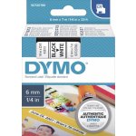 Dymo 6 mm, černý tisk/bílý podklad, 43613 – Zboží Dáma