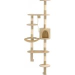 Shumee Nástěnný šplhací kočičí strom 60 x 30 x 194 cm – Zboží Dáma