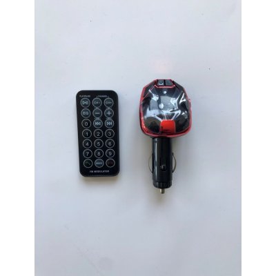 FM Modulátor s Bluetooth, 2xUSB, 12/24V, červený – Zbozi.Blesk.cz