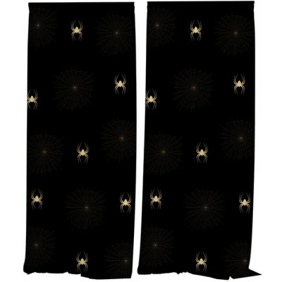 IMPAR Závěsy Spiderweb Gold (Rozměr : 140x250, Materiál: Interlock) – Hledejceny.cz