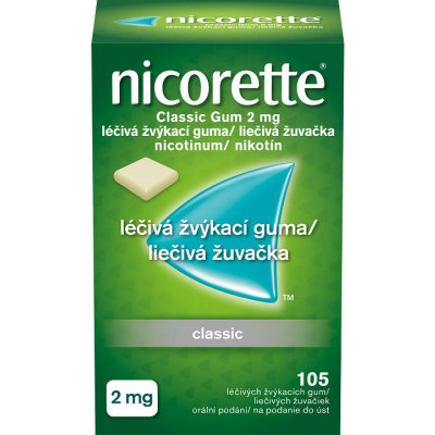 NICORETTE CLASSIC GUM ORM 2MG GUM MND 105 – Zboží Mobilmania