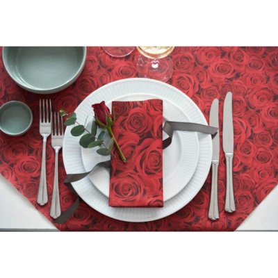 Paris Dekorace Papírové prostírání red rose 84x84cm – Zboží Mobilmania