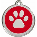 Red Dingo známka Paw Print Red Tlapka červená L 37 mm – Hledejceny.cz