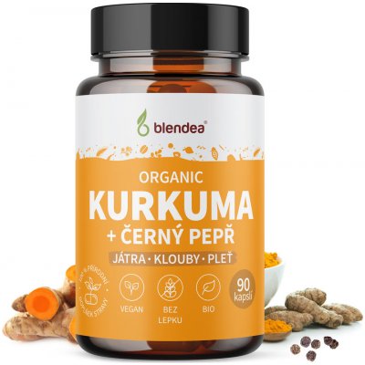 Kurkuma + Piperin BIO Organic 90 kapslí