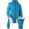 Těhotenská bunda Mamalila softshell těhotenská a nosící bunda pro dva do každého počasí modrozelená