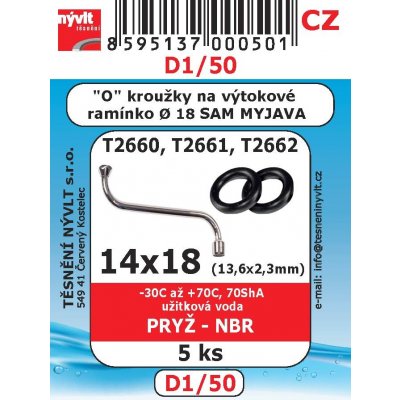 Těsnění Pryž O kroužek k ramínku 18 14x18 – Zboží Mobilmania