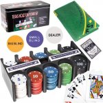 Iso Trade Sada na poker 200 žetonů + karty + podložka 5902020208570 – Sleviste.cz