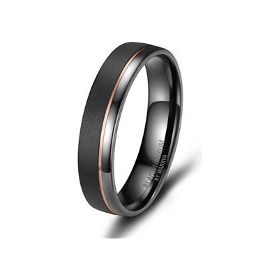 Marrya Snubní prsten BLACK TITANIUM BT 04P – Zboží Dáma